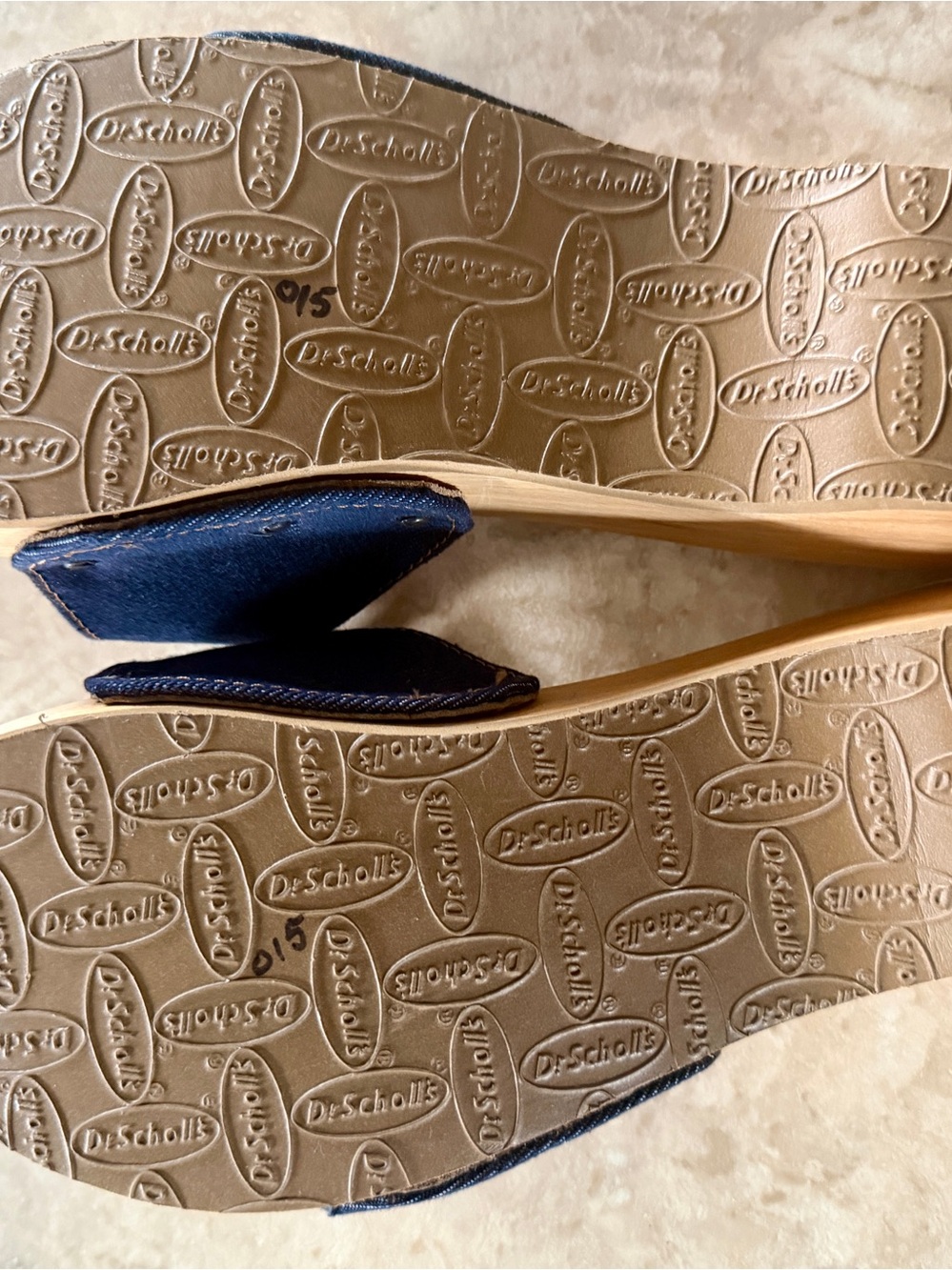Dr. Scholls Original Denim Wood Sandals - Picture 8 of 8